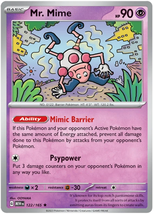 Mr. Mime - Holo - 122/165 - Pokemon 151 (English) - PokeRand