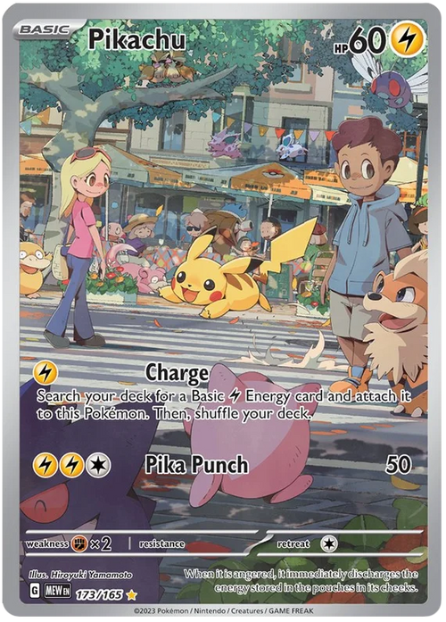 Pikachu - Illustration Rare - 173/165 - Pokemon 151 (English) - PokeRand