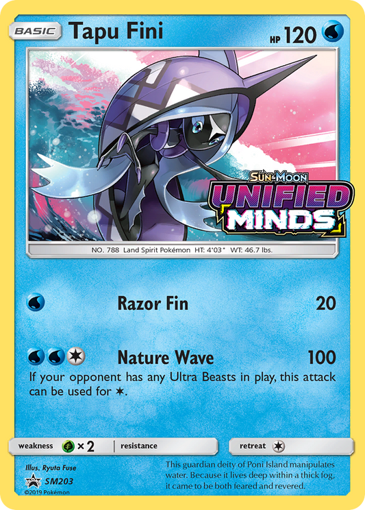 Tapu Fini SM203/248 - SM Black Star Promos Holofoil