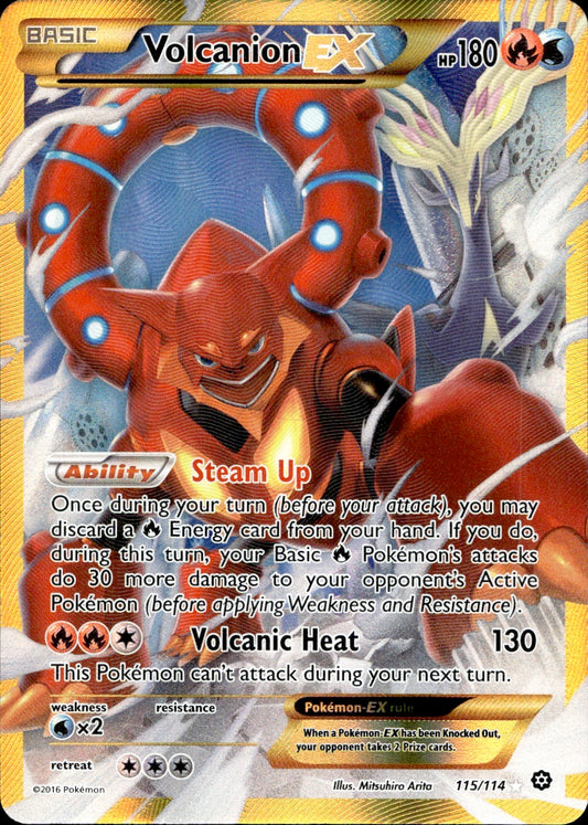 Volcanion EX (115/114) - Steam Siege - Near Mint