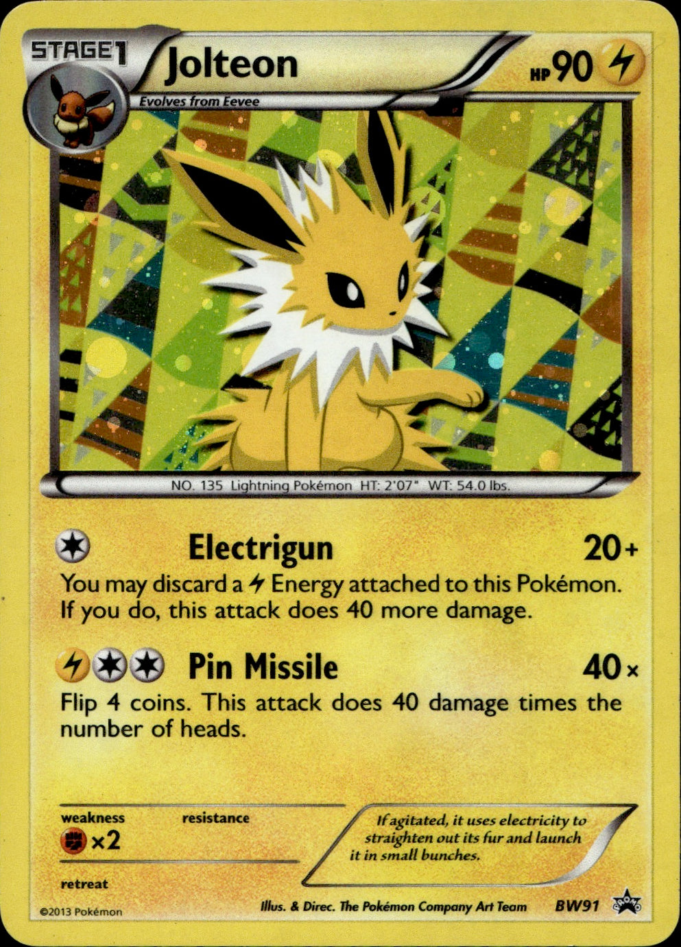 Jolteon  (BW91) - Black Star Promo - Light Play