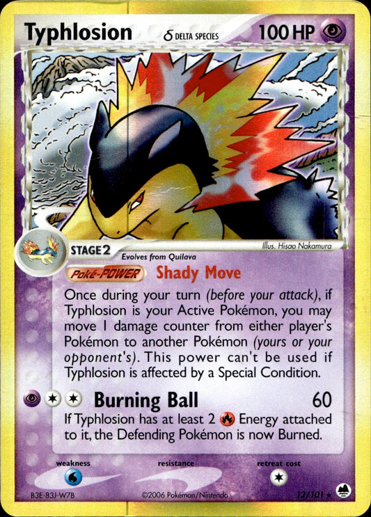 Typhlosion  (12/101) - Dragon Frontiers - Light Play