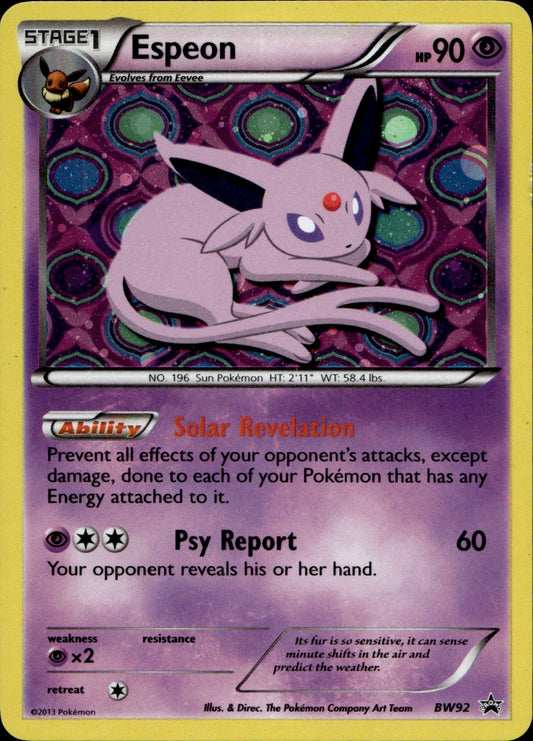 Espeon (BW92) - Black Star Promo - Light Play