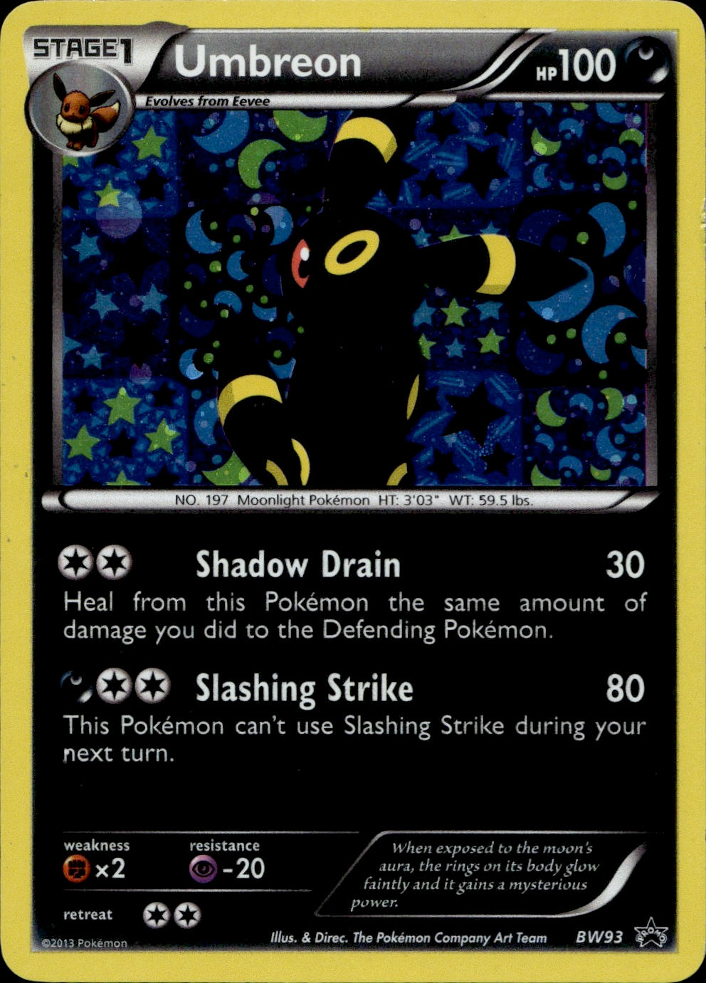 Umbreon (BW93) - Black Star Promo - Light Play