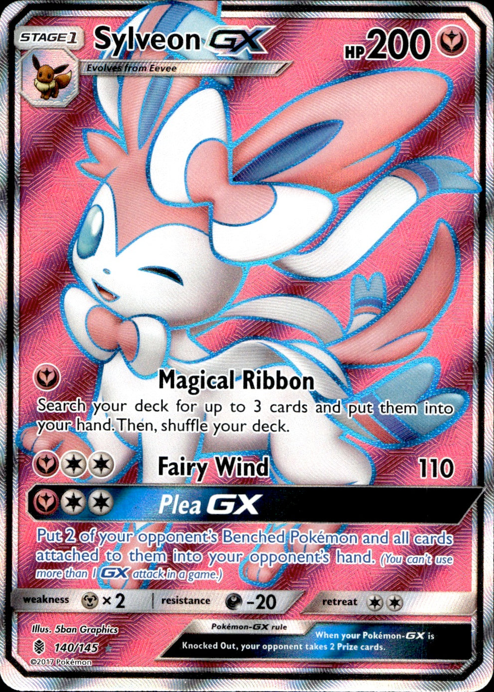 Sylveon GX (140/145) - Guardians Rising - Near Mint