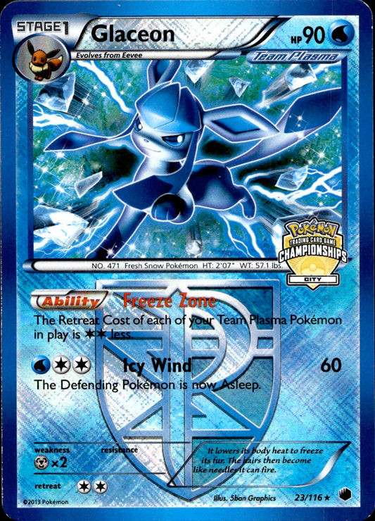 Glaceon City Championship (23/116) - Plasma Freeze - Light Play