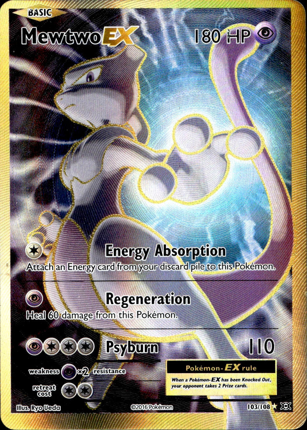 Mewtwo EX (103/108) - XY Evolutions - Light Play