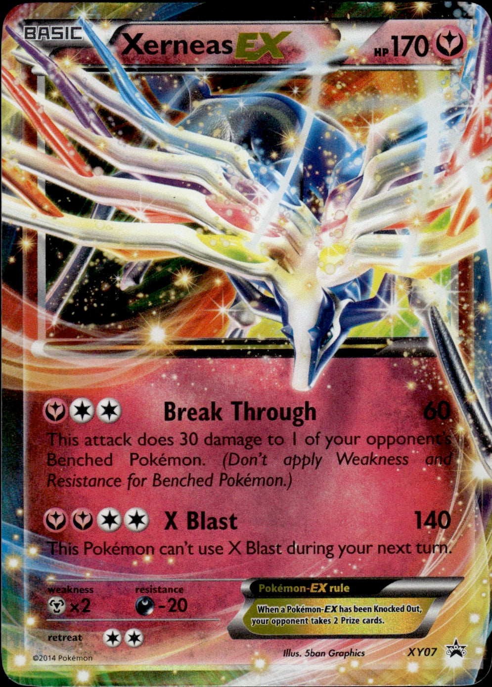 Xerneas EX (XY07) - Black Star Promo - Light Play