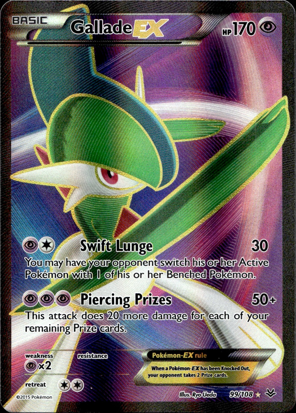 Gallade EX (99/108) - Roaring Skies - Near Mint