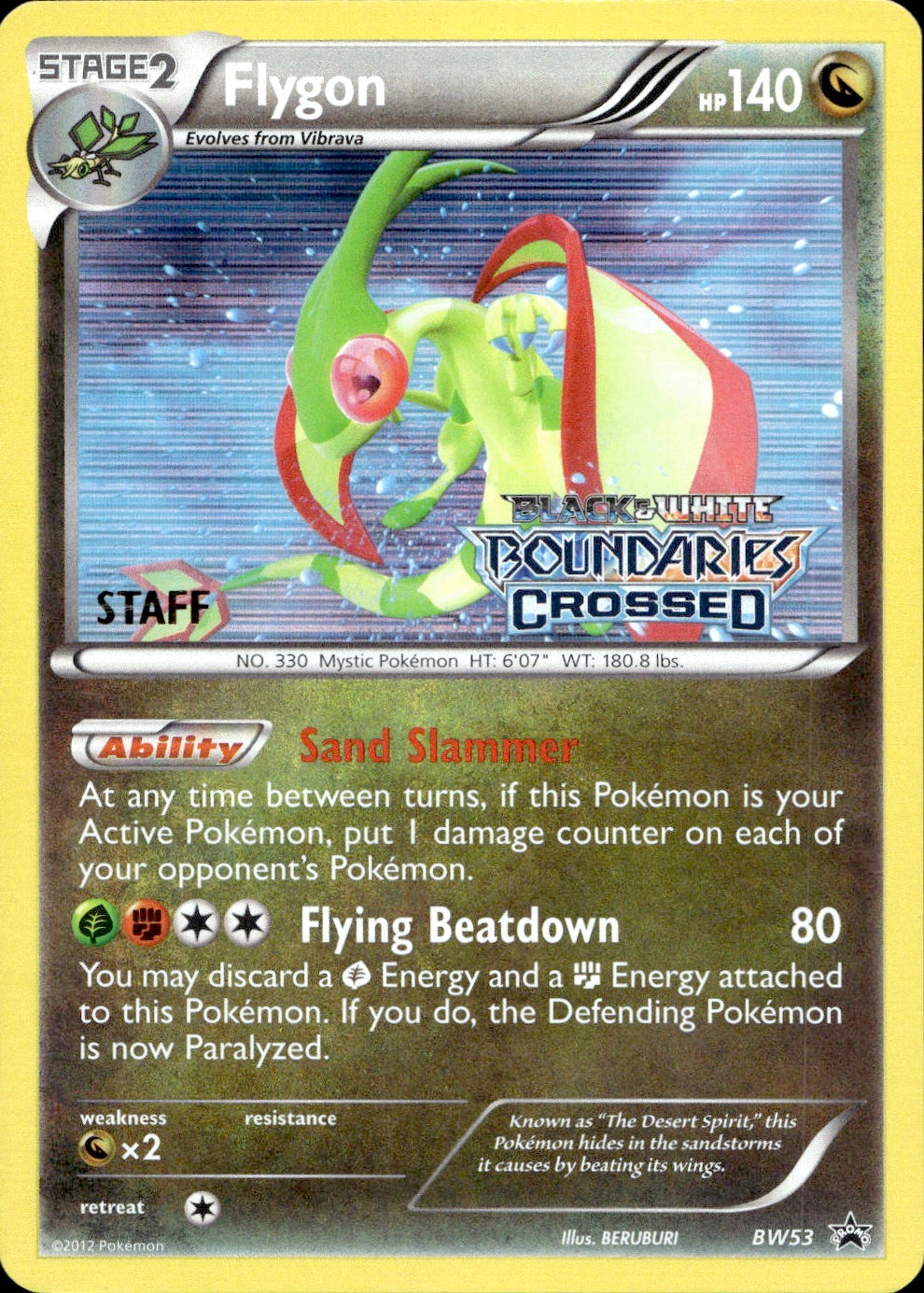 Flygon STAFF (BW53) - Black Star Promo - Light Play