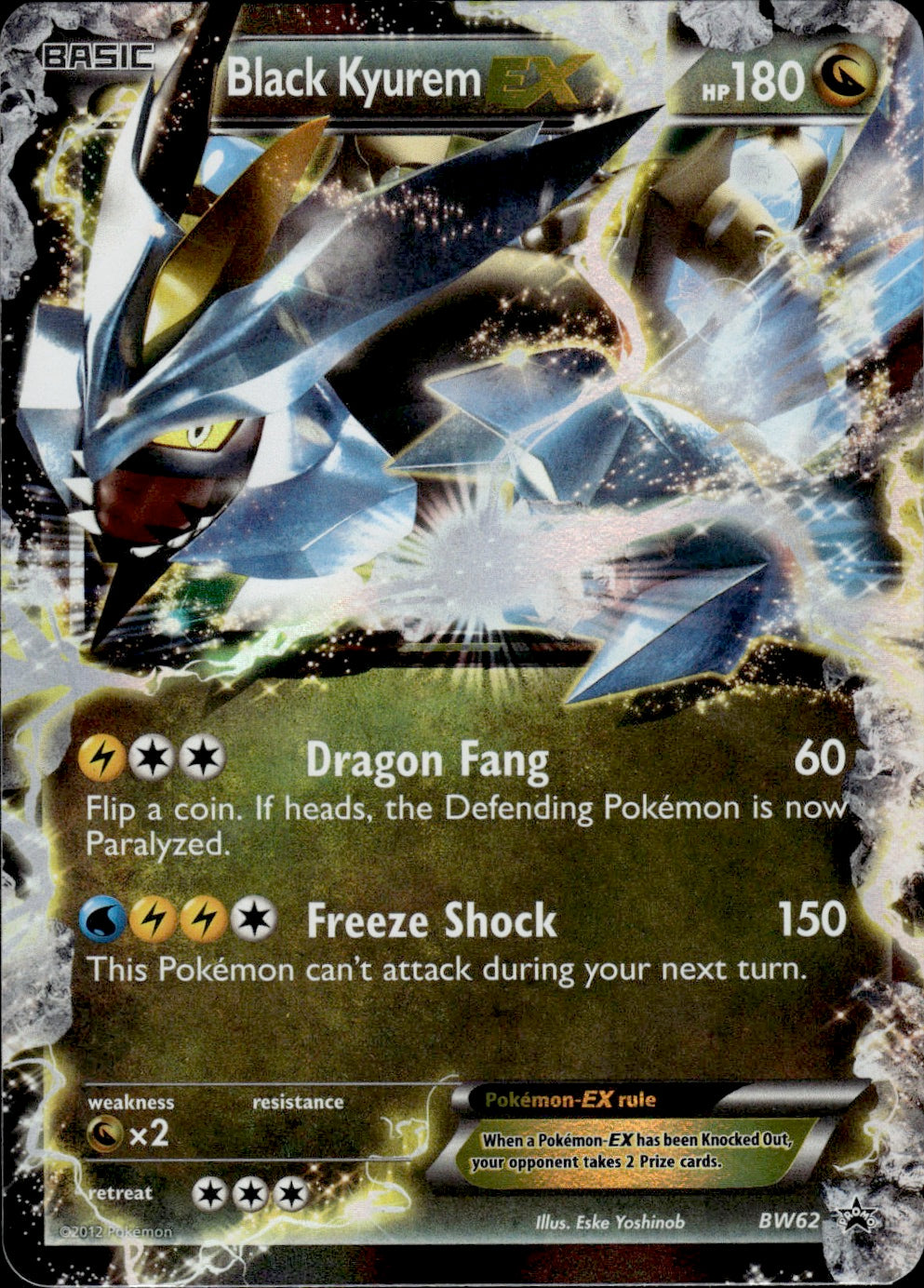 Black Kyurem EX (BW62) - Black Star Promo - Light Play