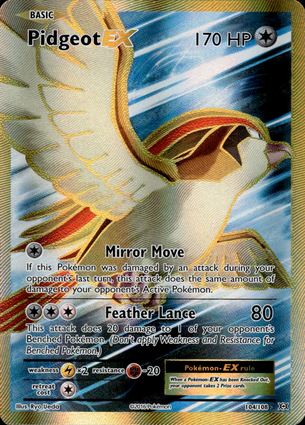 Pidgeot EX (104/108) - Evolutions - Light Play