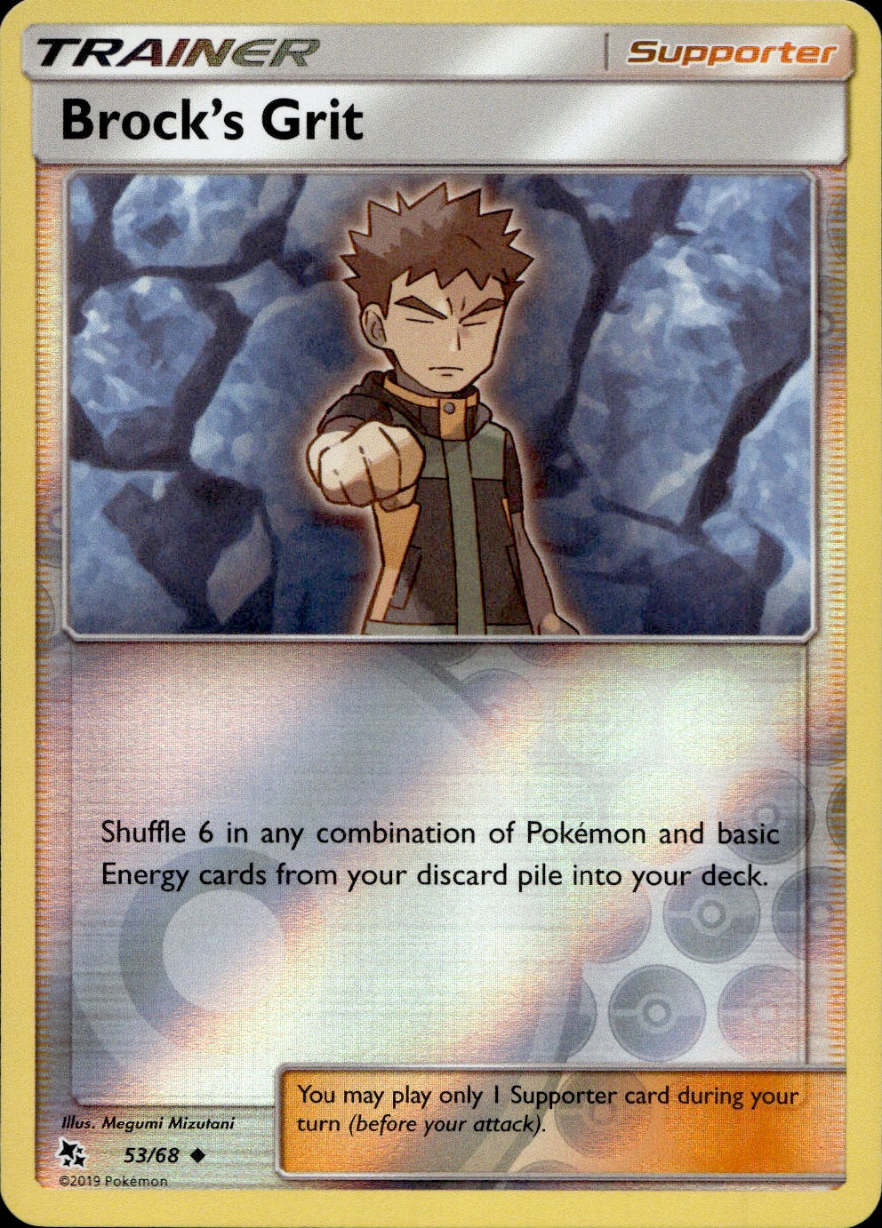 Brock's Grit 53/68 - Hidden Fates Reverse Holofoil