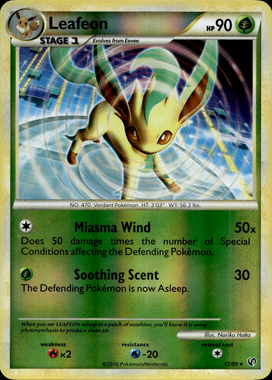 Leafeon 17/90 - HSUndaunted Reverse Holofoil