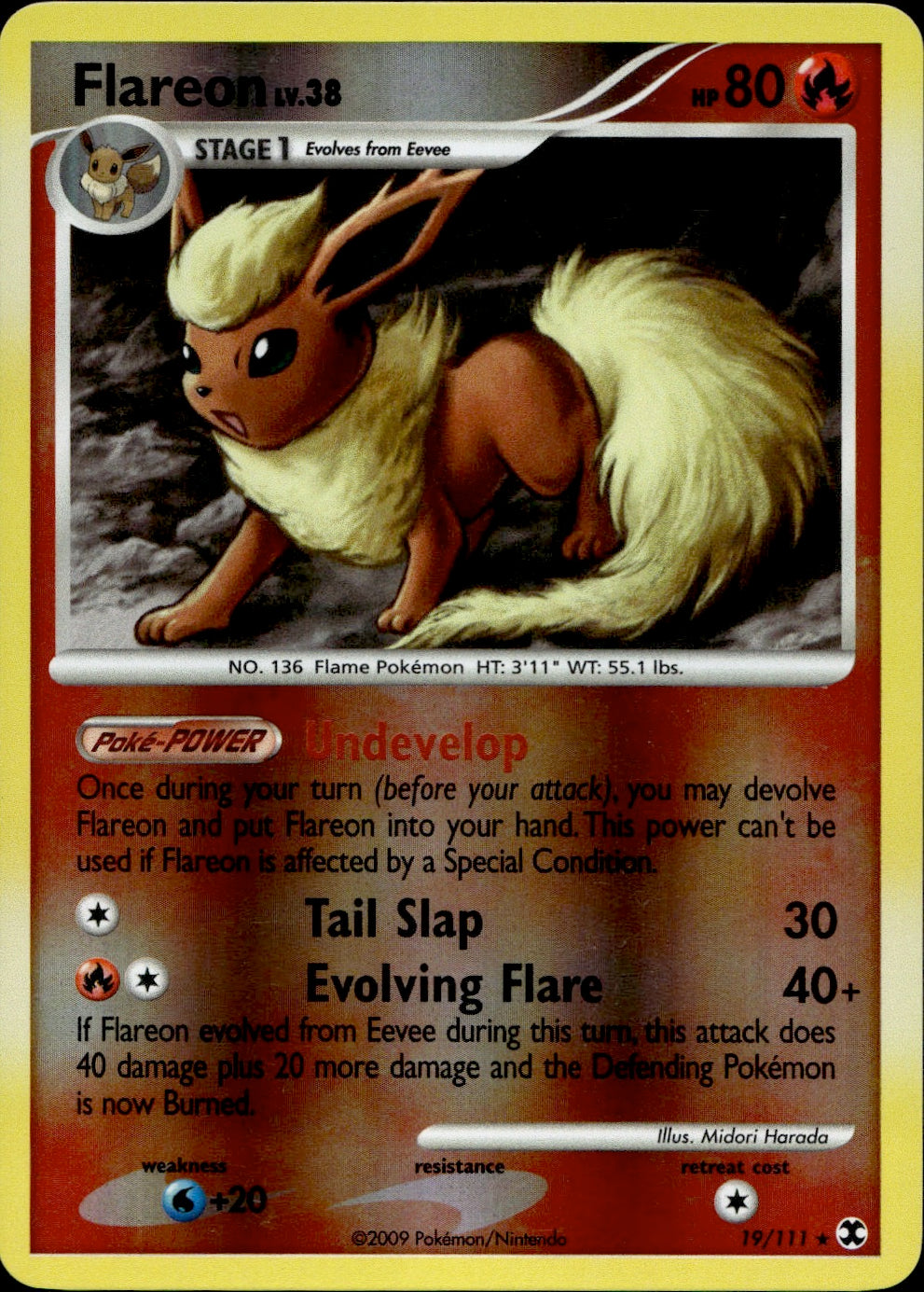 Flareon 19/111 - Rising Rivals Reverse Holofoil