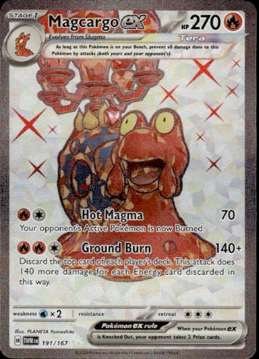 Magcargo ex  Ultra Rare Full Art 191/167 - Twilight Masquerade