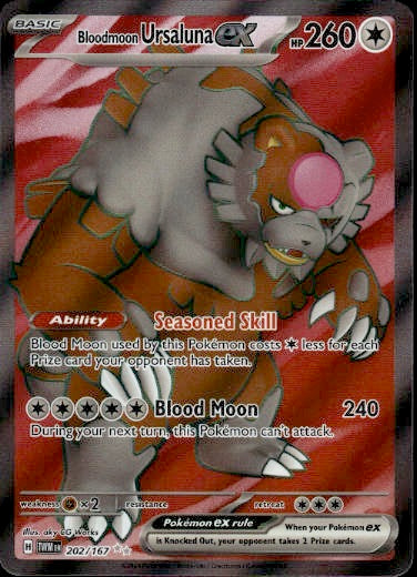 Bloodmoon Ursaluna ex  Ultra Rare Full Art 202/167 - Twilight Masquerade