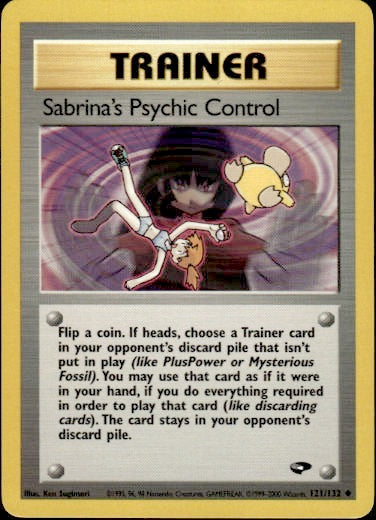 Sabrina's Psychic Control Uncommon  121/132 Gym Challenge