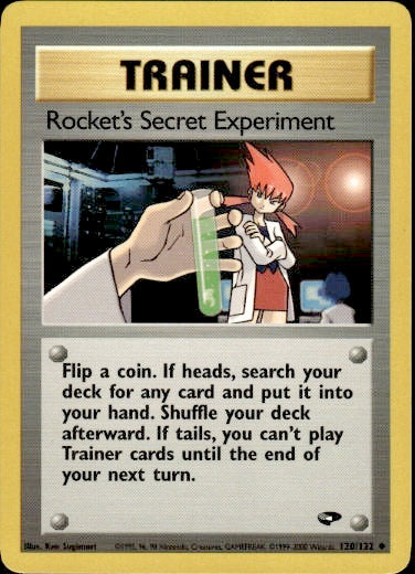 Rocket's Secret Experiment Uncommon  120/132 Gym Challenge