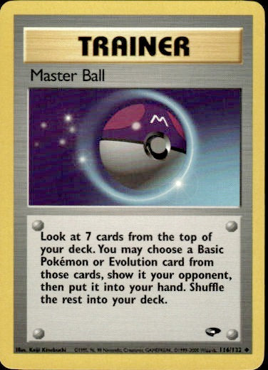 Masterball Uncommon  116/132 Gym Challenge