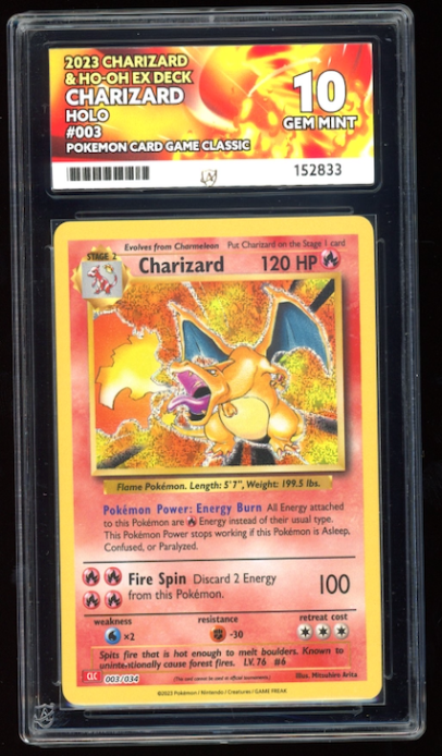 Charizard & Ho-oH EX Deck Holo Charizard Holo 003/034 ACE 10 Gem Mint ...