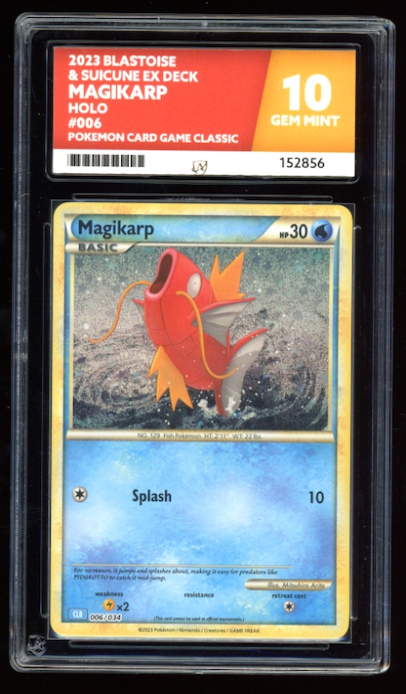 Blastoise & Suicine EX Deck Magikarp Holo 006/034  ACE 10 Gem Mint - PokeRand