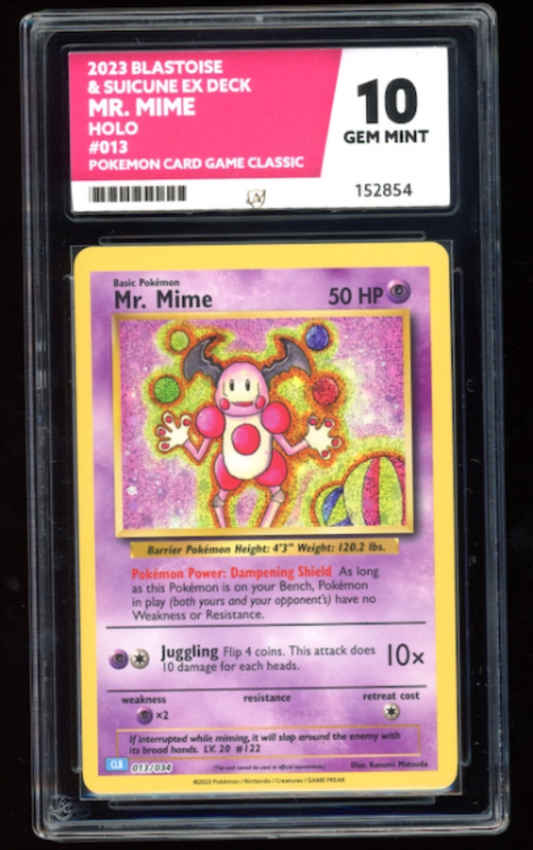 Blastoise & Suicine EX Deck Mr Mime Holo 013/034  ACE 10 Gem Mint - PokeRand