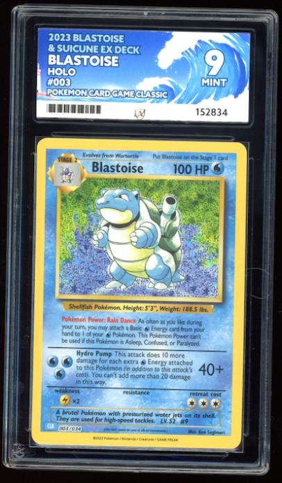 Blastoise & Suicine EX Deck Blastoise Holo 003/034  ACE 9 Mint - PokeRand