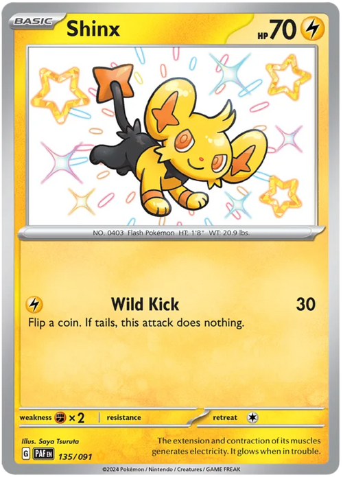 Shinx (135/091) Illustrration Rare - Paldean Fates - PokeRand