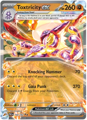 Toxtricity ex (100/182) Holo Paradox Rift - PokeRand