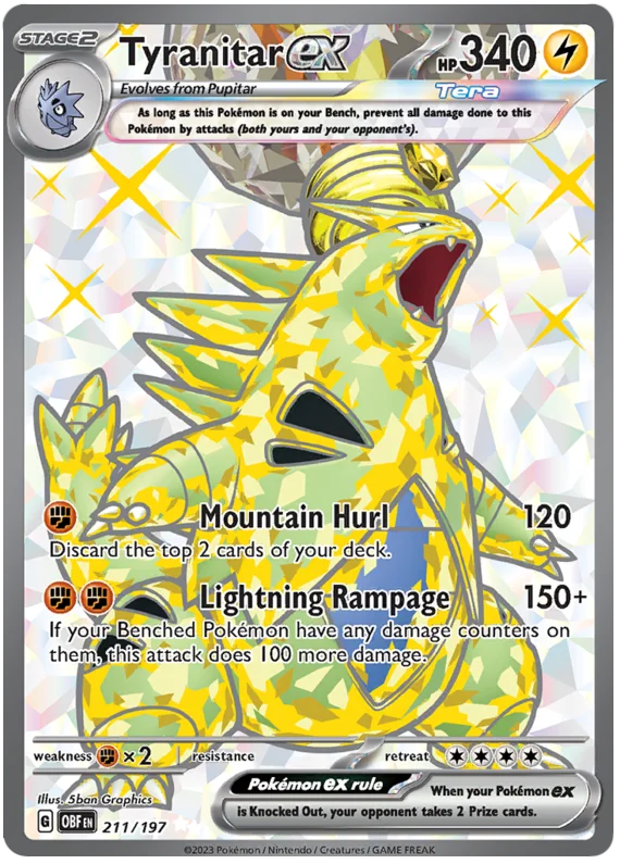 Tyranitar ex (211/197) Ultra Rare - Obsidian Flames - PokeRand