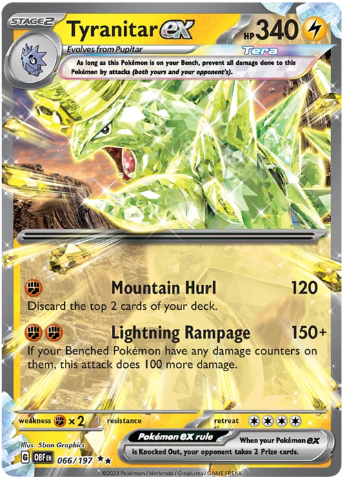 Tyranitar ex (66/197) Double Rare - Obsidian Flames - PokeRand