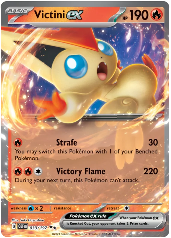 Victini ex (33/197) Double Rare - Obsidian Flames - PokeRand