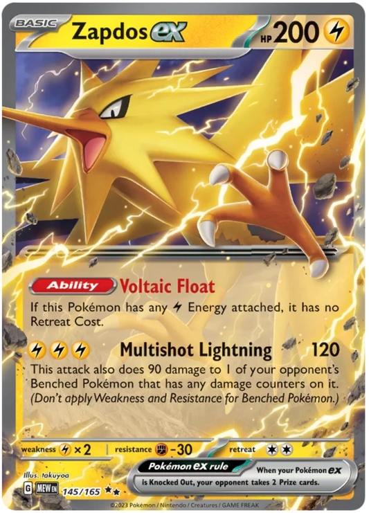 Zapdos ex - Double Rare - 145/165 - Pokemon 151 (English) - PokeRand