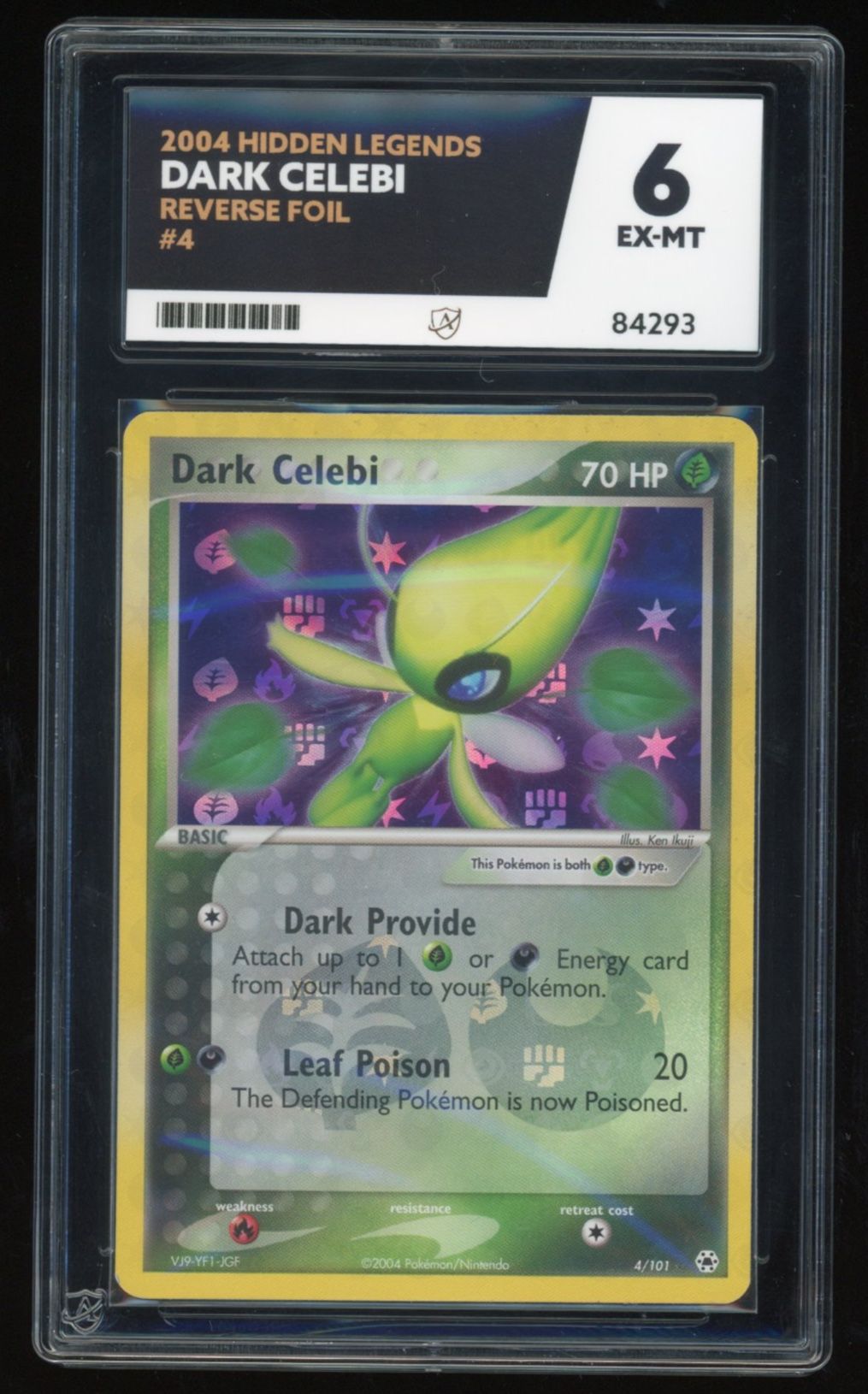 Dark Celebi - Reverse Foil - 4/101 - Hidden Legends - ACE 6