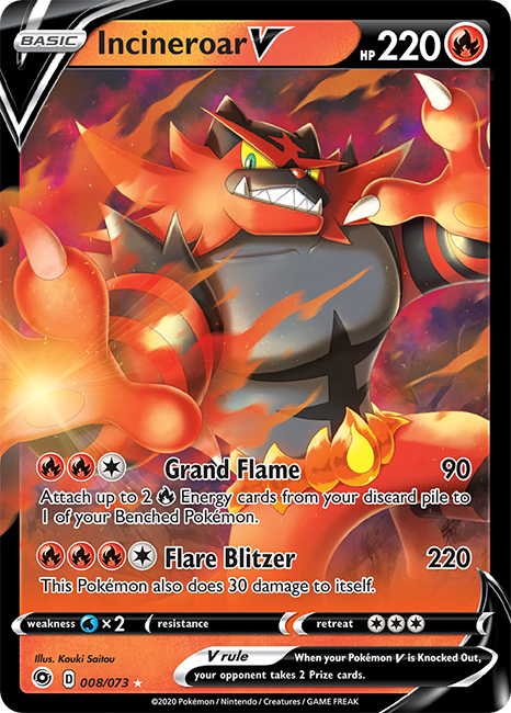 Incineroar V (008/073) - Champion's Path - PokeRand