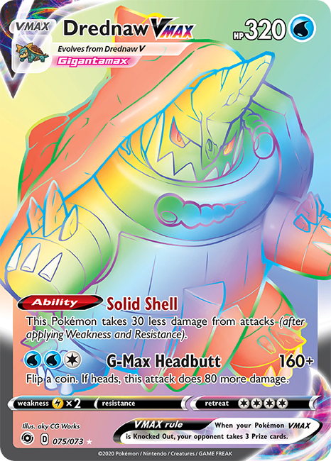Drednaw Vmax Rainbow Secret Rare (075/073) - Champion's Path - PokeRand