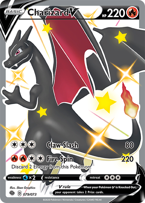 Shiny Charizard V Full Art Secret Rare (079/073) - Champion's Path - PokeRand