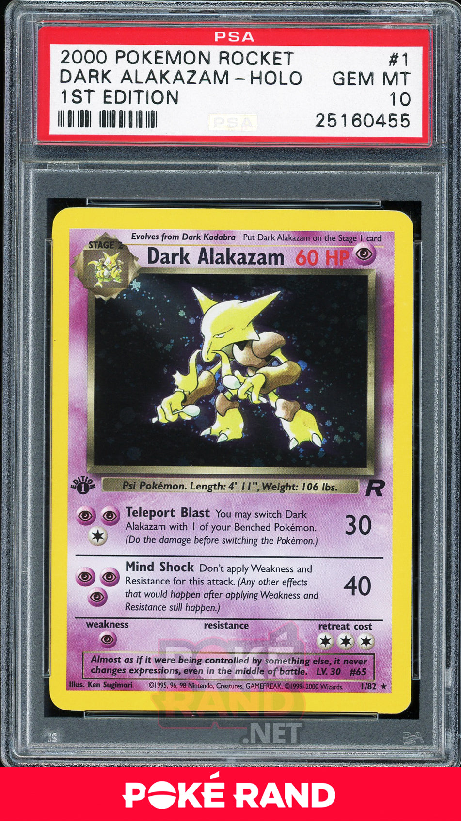 Dark Alakazam 1st Edition - PSA 10 - Team Rocket - PokeRand