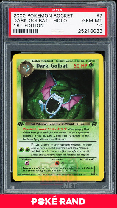 Dark Golbat 1st Edition - PSA 10 - Team Rocket - PokeRand