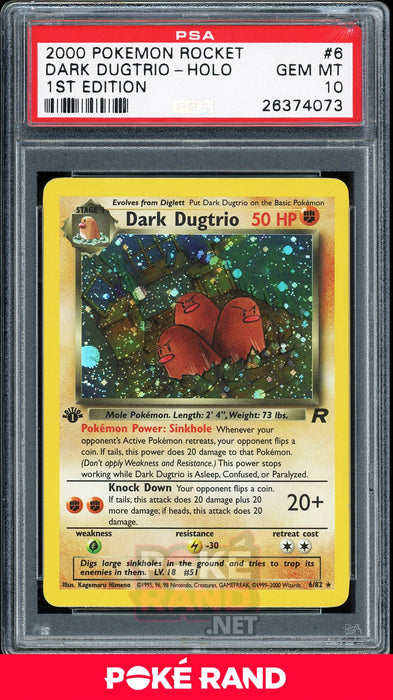 Dark Dugtrio 1st Edition - PSA 10 - Team Rocket - PokeRand