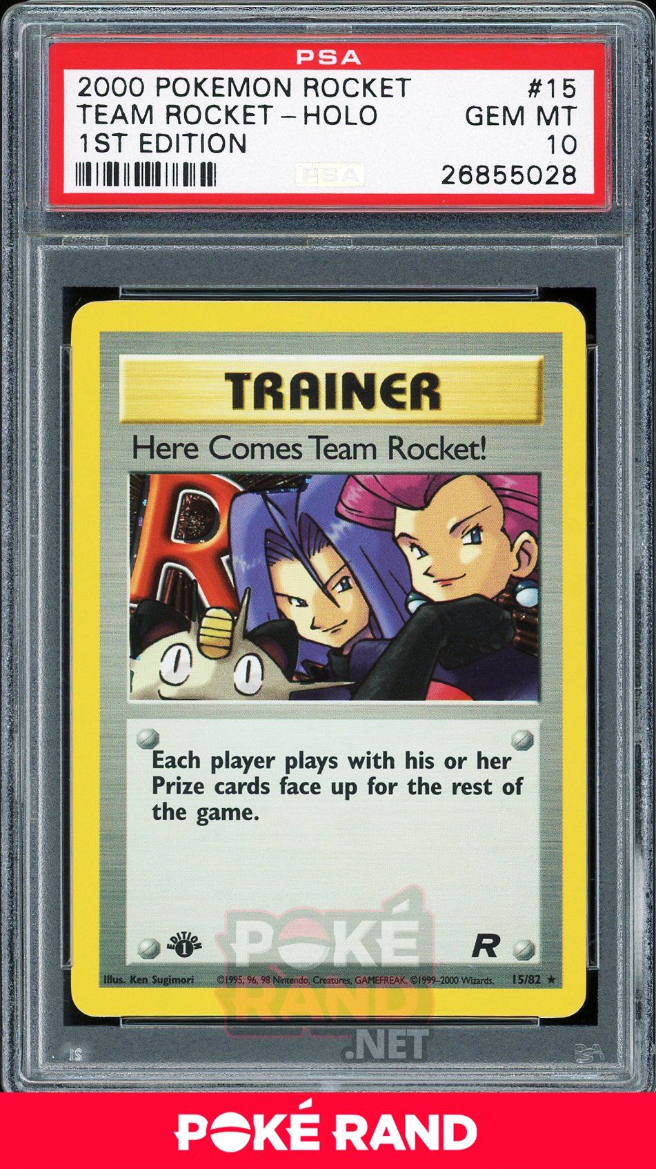 Here Comes Team Rocket 1st Edition - PSA 10 - Team Rocket - PokeRand