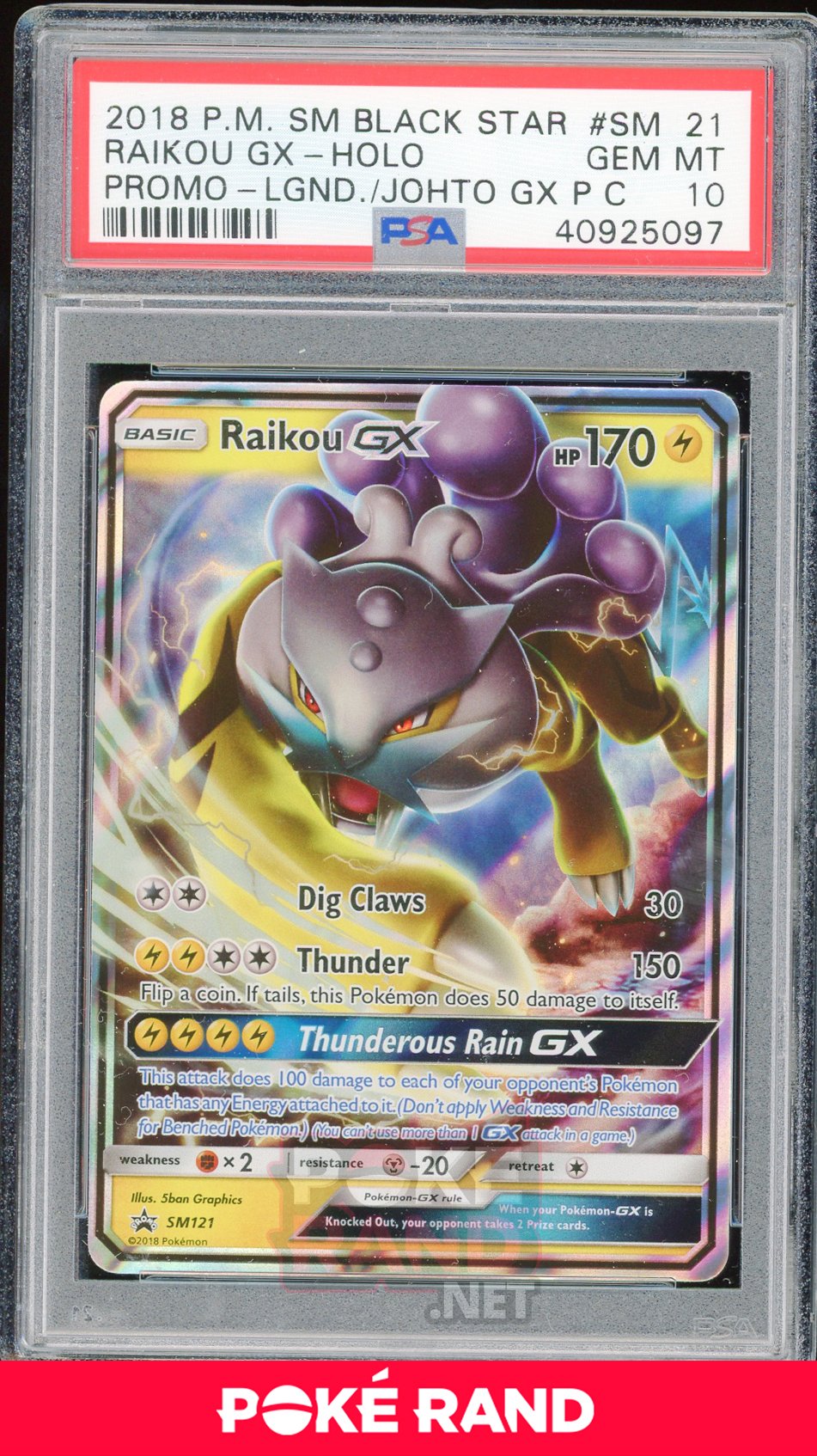 Raikou GX (#SM121) PSA 10 - Black Star Promo - PokeRand