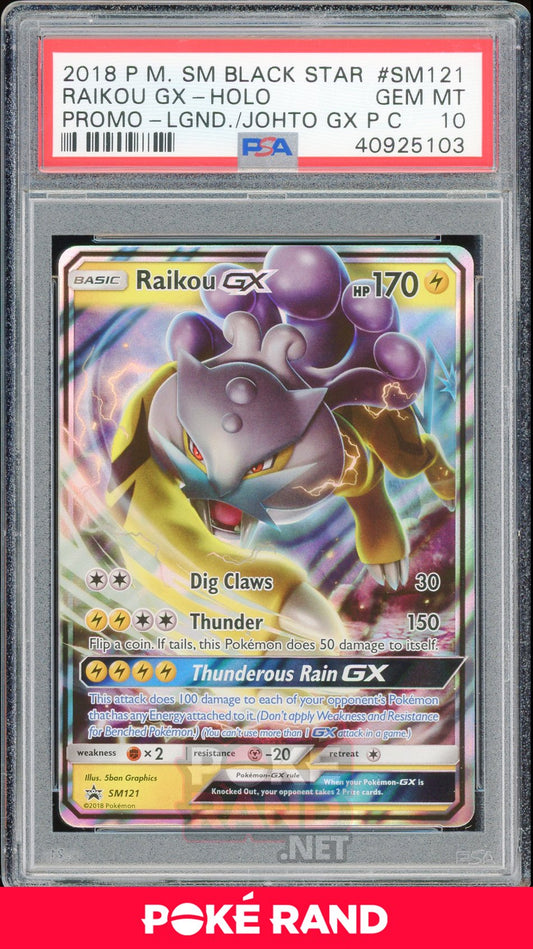 Raikou GX (#SM121) PSA 10 - Black Star Promo - PokeRand