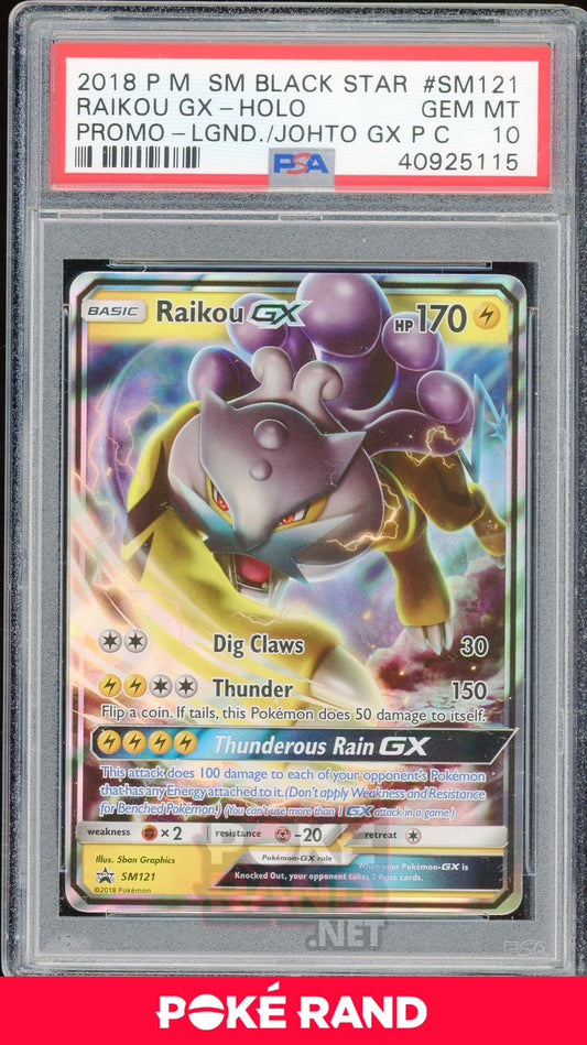 Raikou GX (#SM121) PSA 10 - Black Star Promo - PokeRand