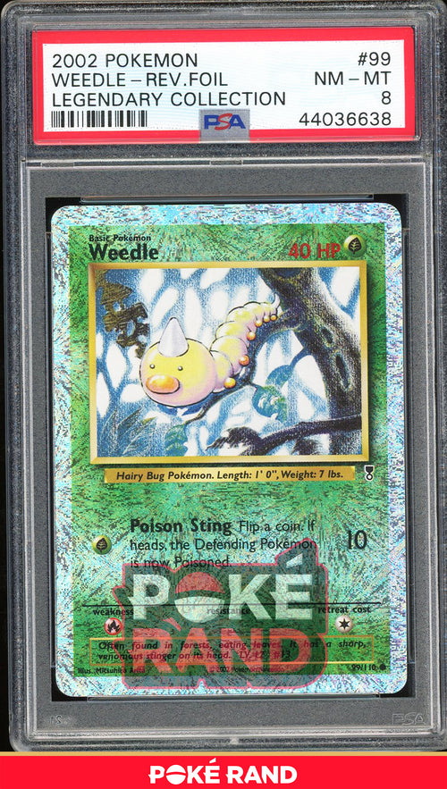 Weedle - Rev. Foil - Legendary Collection (PSA 8) - 99/110 - PokeRand