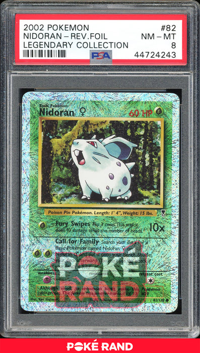 Nidoran - Rev. Foil - Legendary Collection (PSA 8) - 82/110 - PokeRand