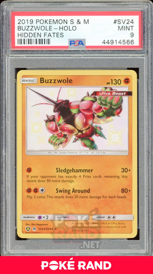 Buzzwole  (#SV24) PSA 9 - Hidden Fates - PokeRand