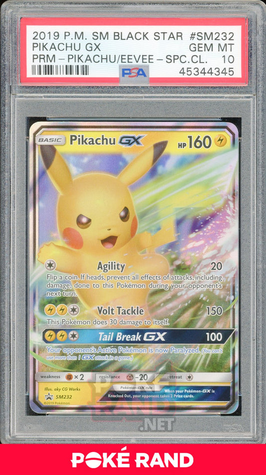 Pikachu GX (#SM232) PSA 10 - Black Star Promo - PokeRand