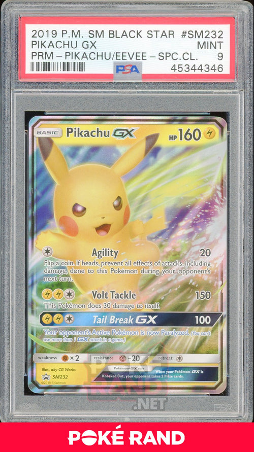 Pikachu GX (#SM232) PSA 9 - Black Star Promo - PokeRand